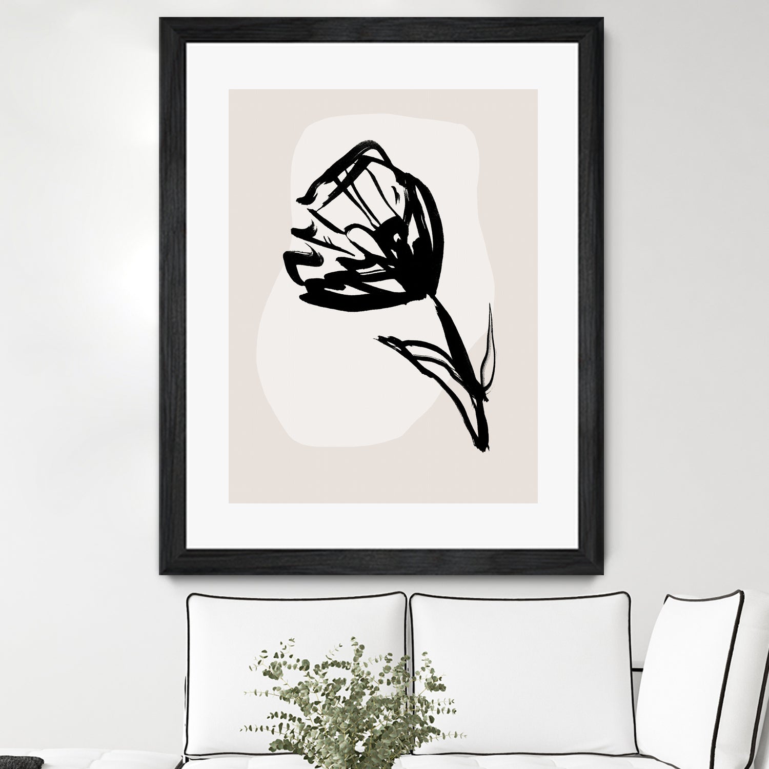Monochrome Blossom by Treechild on GIANT ART - flowers and plants minimalist-floral-art