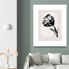 Monochrome Blossom by Treechild on GIANT ART - flowers and plants minimalist-floral-art
