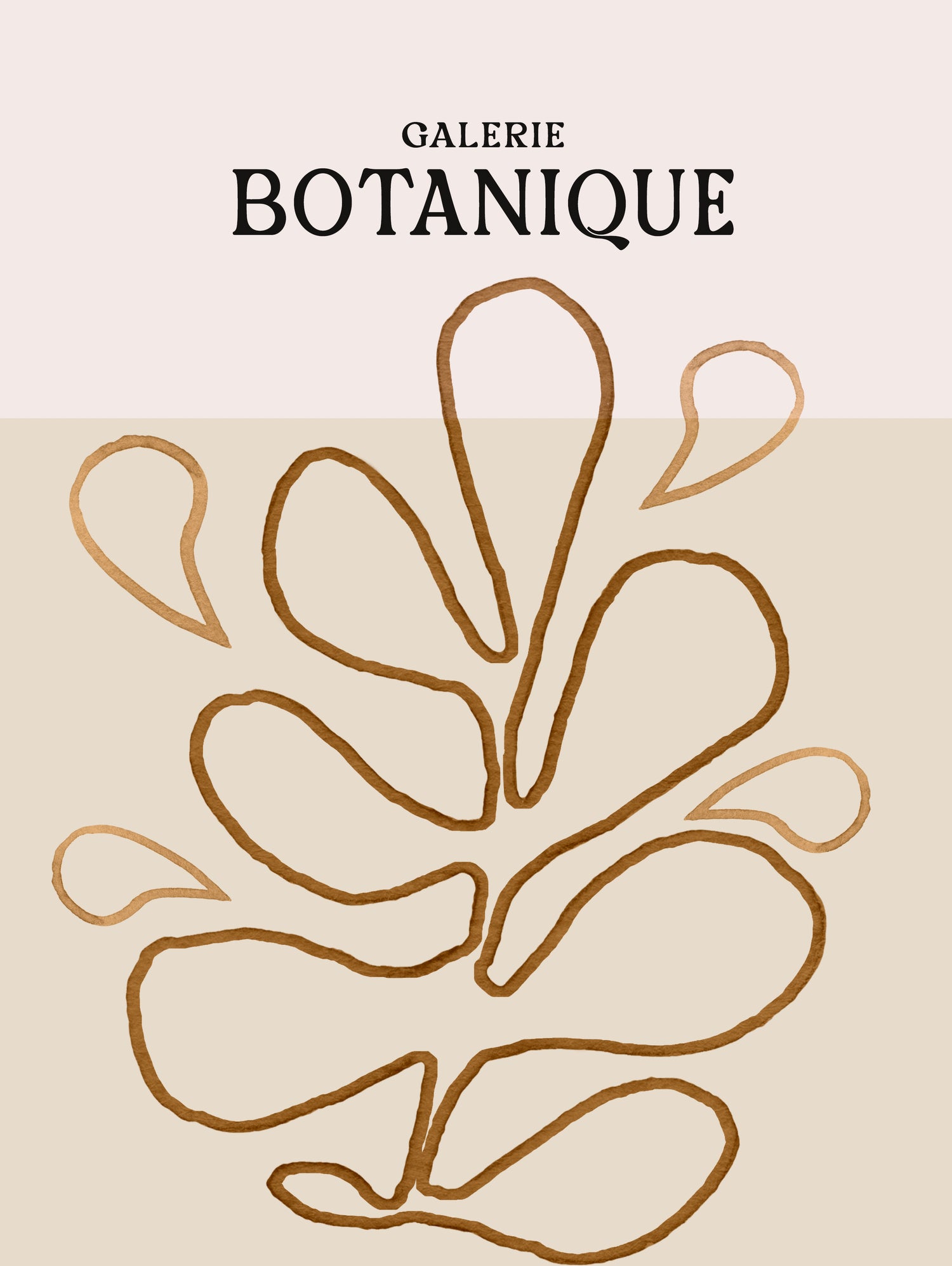 Earthy Leaf Lines by Treechild on GIANT ART -  botanical art print