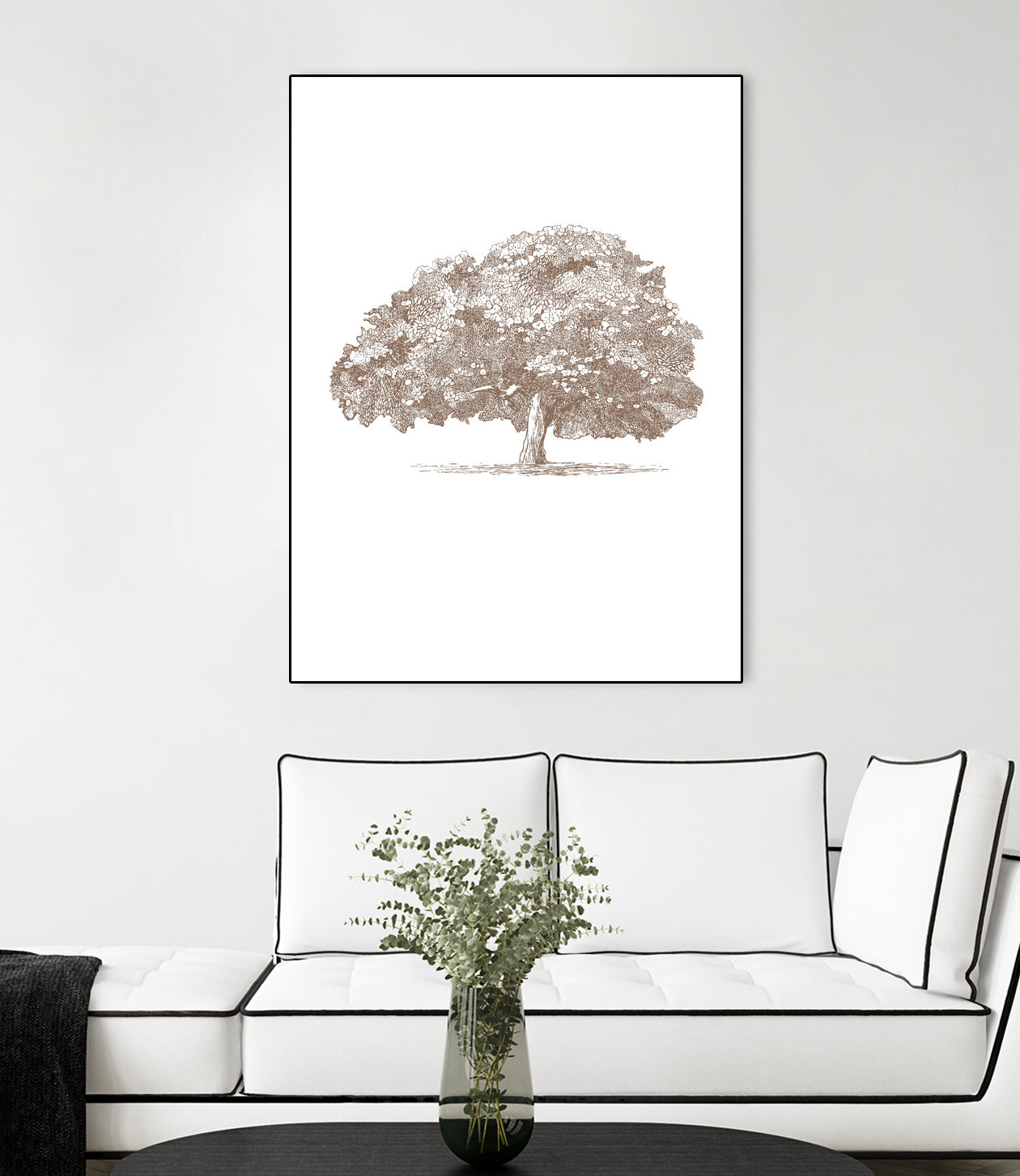Big Tree in Brown Sepia - Art Print by Katie Oa#039;Shea | GIANT ART