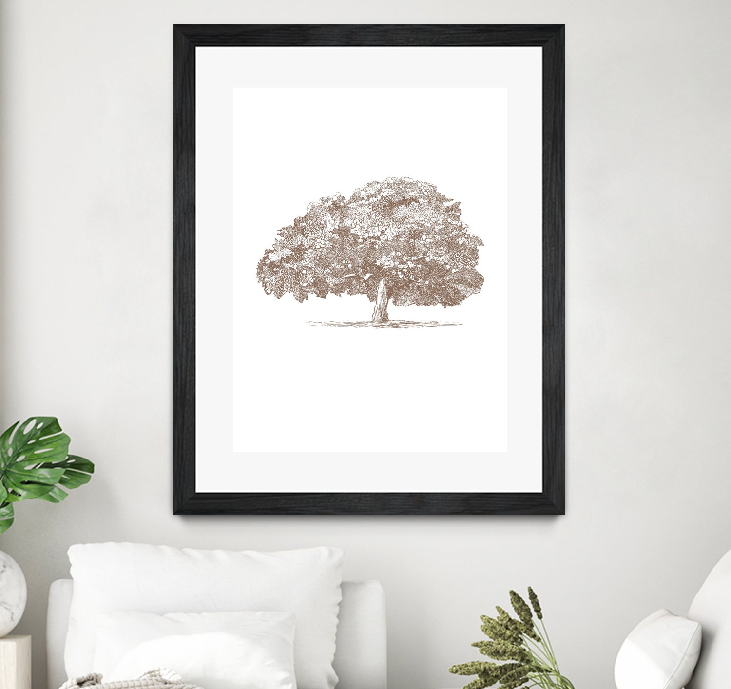 Big Tree in Brown Sepia - Art Print by Katie Oa#039;Shea | GIANT ART