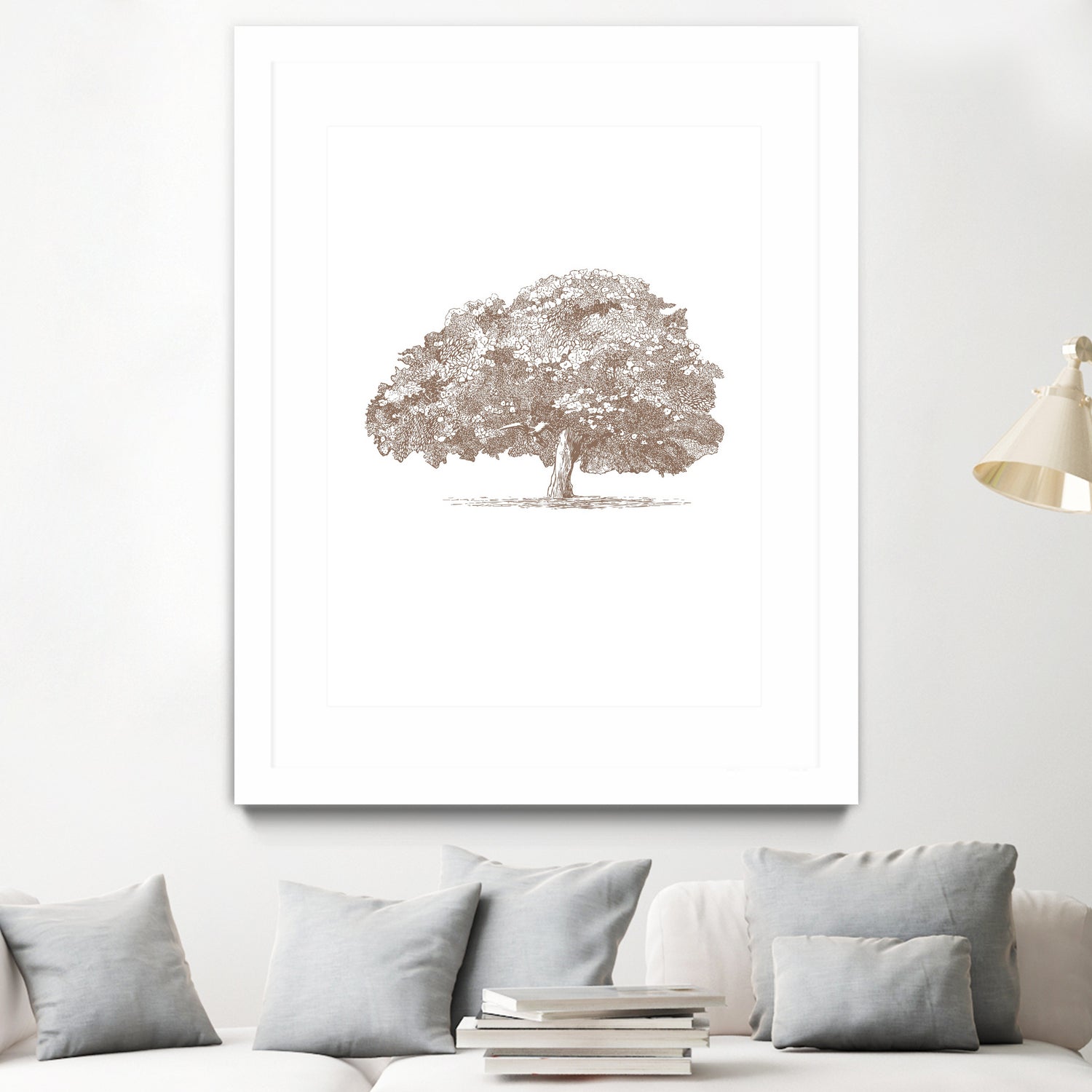 Big Tree in Brown Sepia - Art Print by Katie Oa#039;Shea | GIANT ART