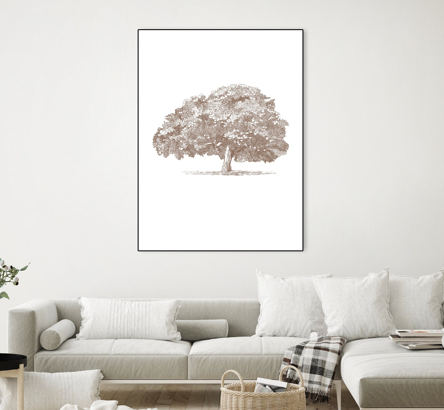 Big Tree in Brown Sepia - Art Print by Katie Oa#039;Shea | GIANT ART