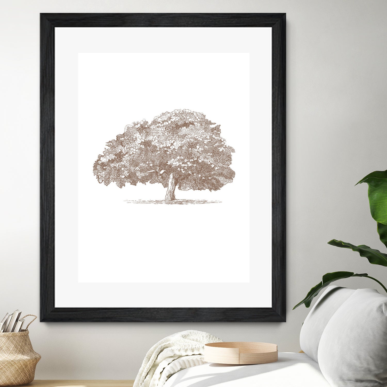 Big Tree in Brown Sepia by Katie Oa#039;Shea on GIANT ART - 2550 illustration