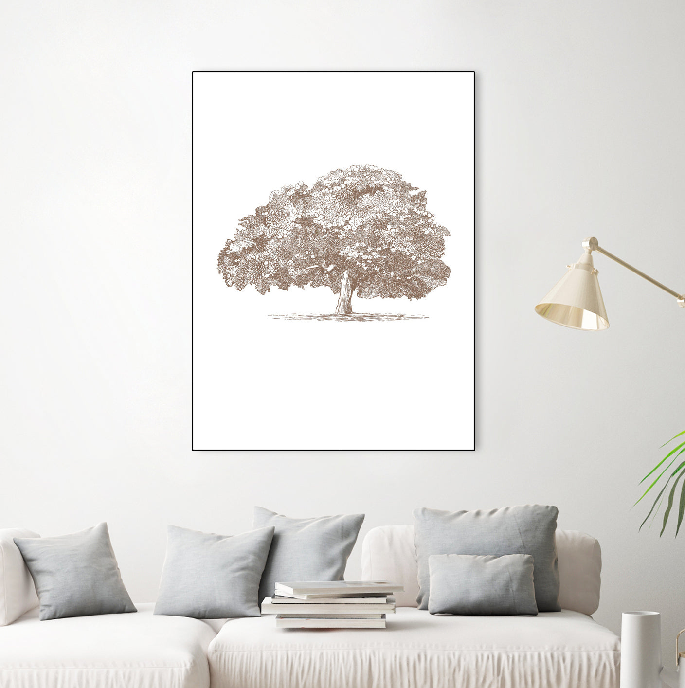 Big Tree in Brown Sepia by Katie Oa#039;Shea on GIANT ART - 2550 illustration