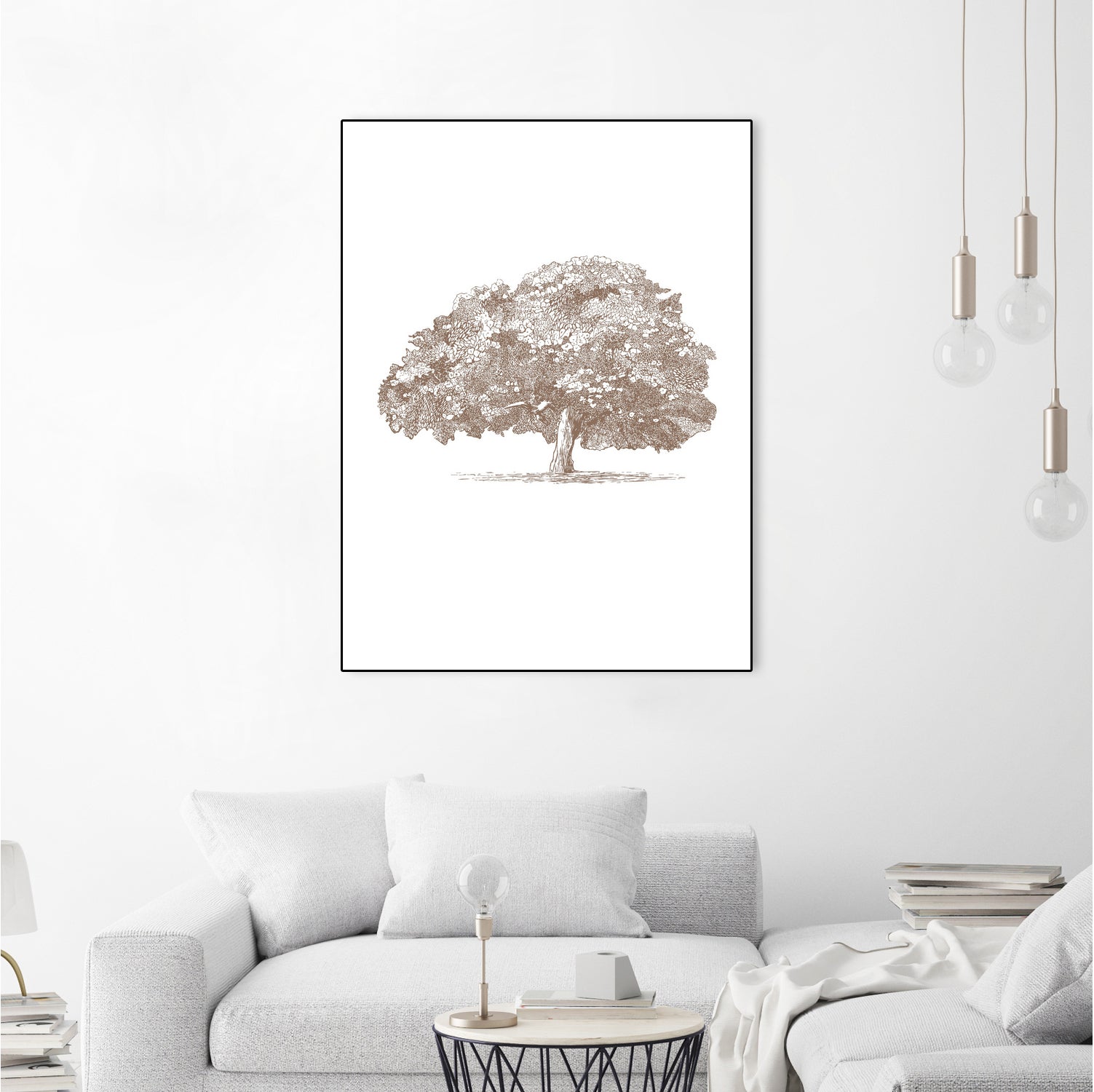 Big Tree in Brown Sepia by Katie Oa#039;Shea on GIANT ART - 2550 illustration