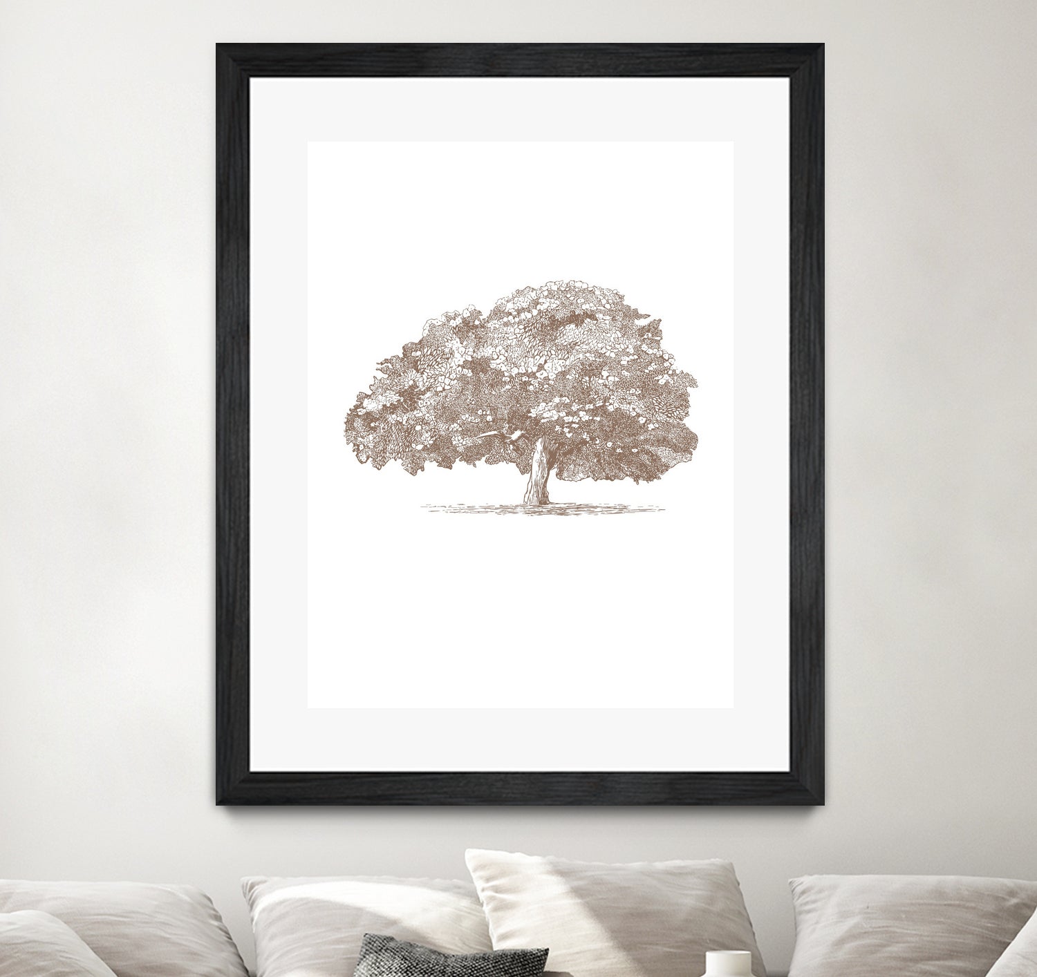 Big Tree in Brown Sepia - Art Print by Katie Oa#039;Shea | GIANT ART