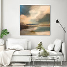 Serene Seascape Under a Dynamic Sky by Anna-Karin Bergius on GIANT ART - abstract landscape nature and landscapes abstract landscape