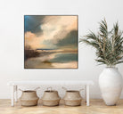Serene Seascape Under a Dynamic Sky by Anna-Karin Bergius on GIANT ART - abstract landscape nature and landscapes abstract landscape
