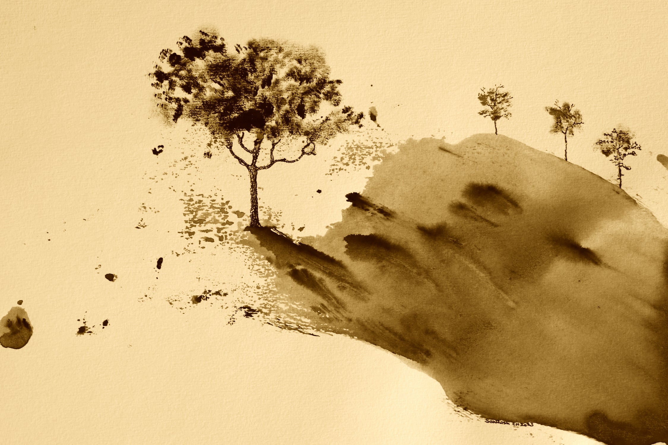 Whispering Hillside by Santhosh ch on GIANT ART - 19917 illustration