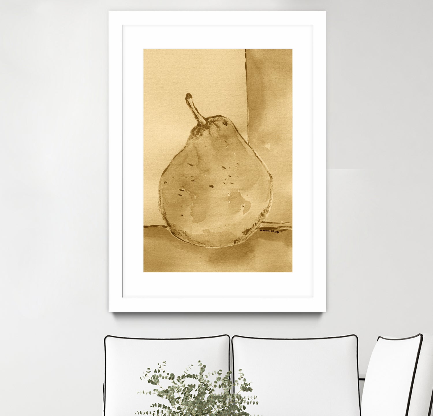 Golden Pear Shimmer by Santhosh ch on GIANT ART - 12763 illustration