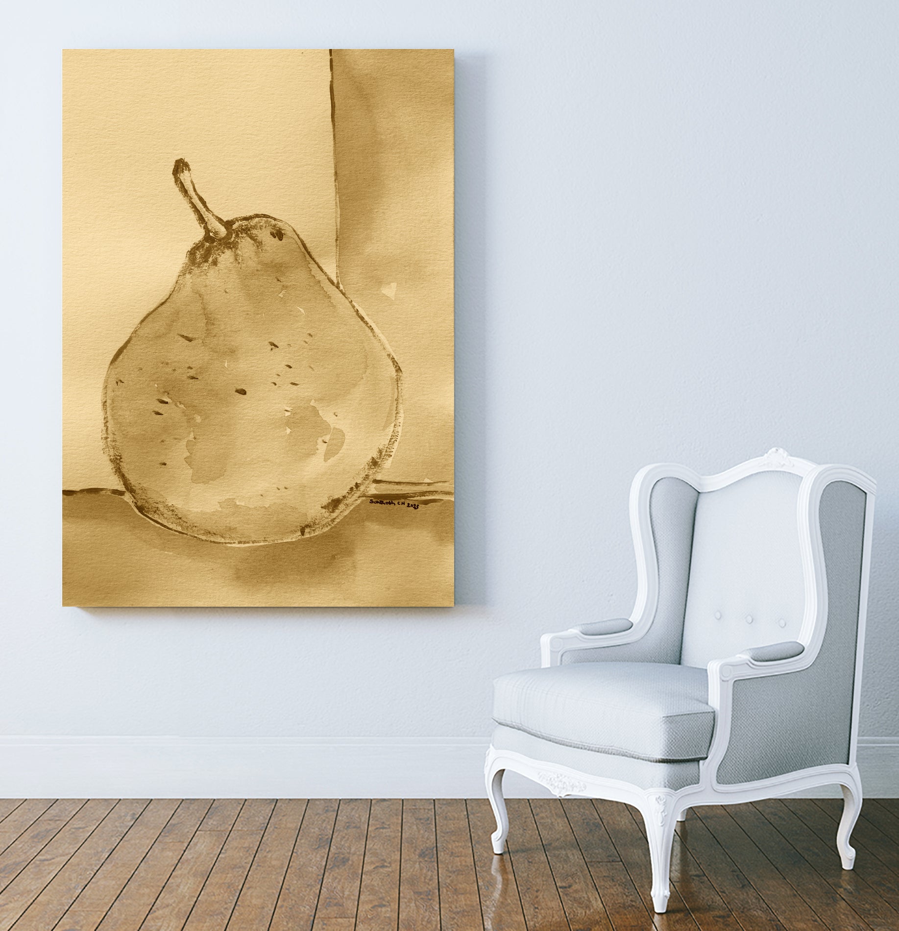 Golden Pear Shimmer by Santhosh ch on GIANT ART - 12763 illustration