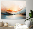 Sunset Over A Calm Body Of Water by Alpenglow Workshop on GIANT ART - abstract abstract sunset