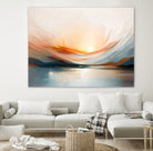 Sunset Over A Calm Body Of Water by Alpenglow Workshop on GIANT ART - abstract abstract sunset