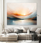 Sunset Over A Calm Body Of Water by Alpenglow Workshop on GIANT ART - abstract abstract sunset