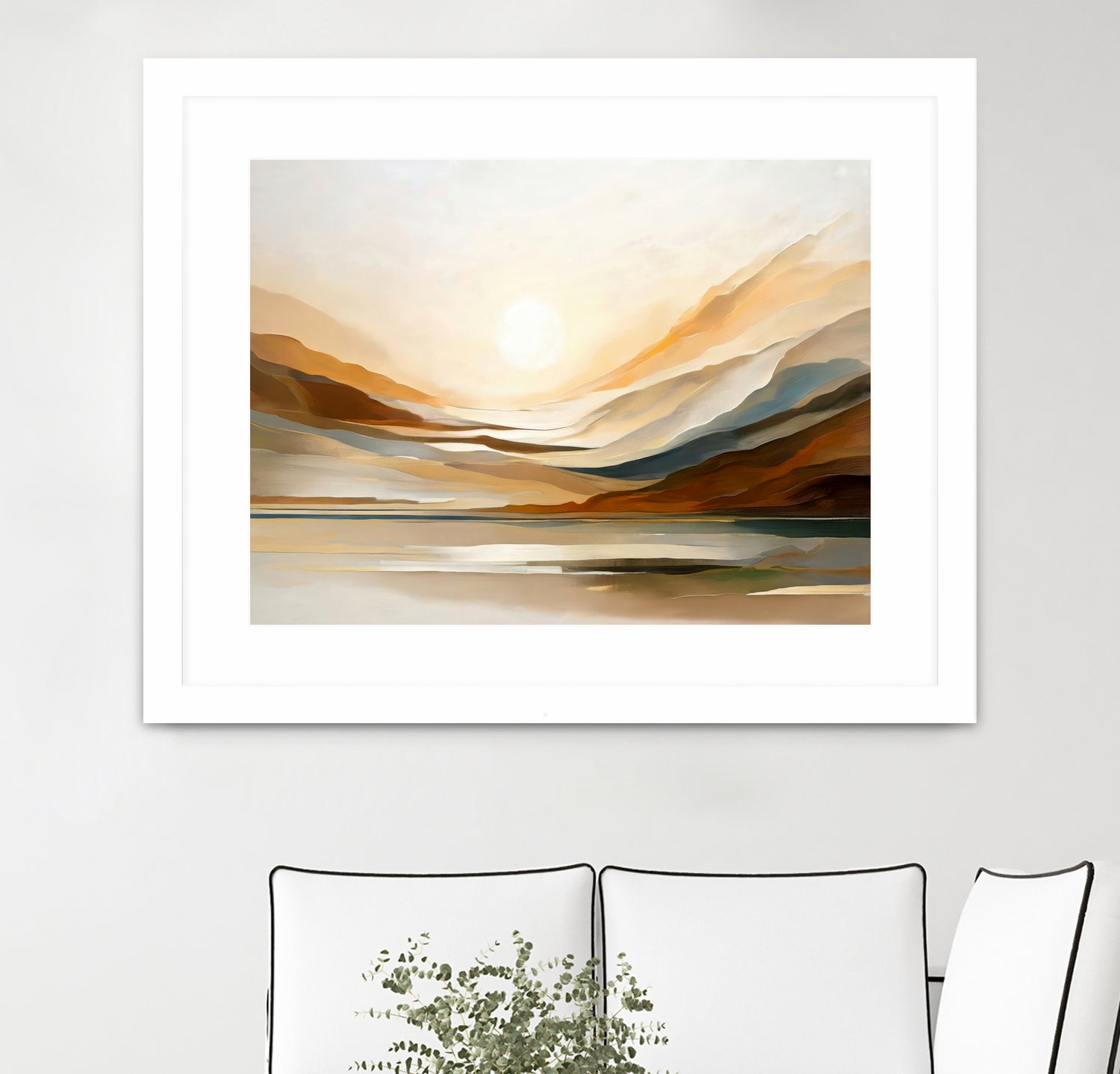 Sunset Through Misty Peaks - Art Print by Alpenglow Workshop