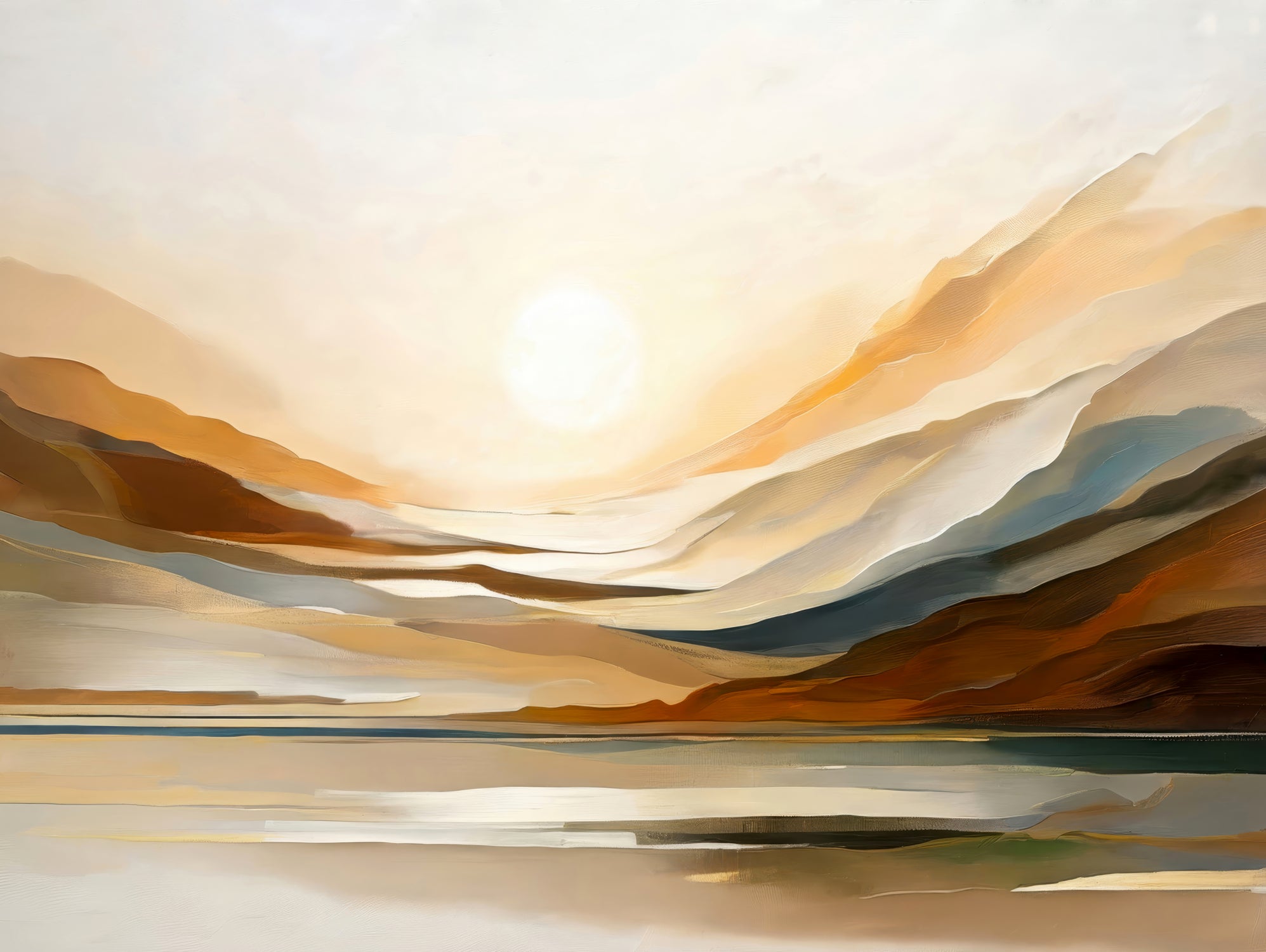 Sunset Through Misty Peaks - Art Print by Alpenglow Workshop