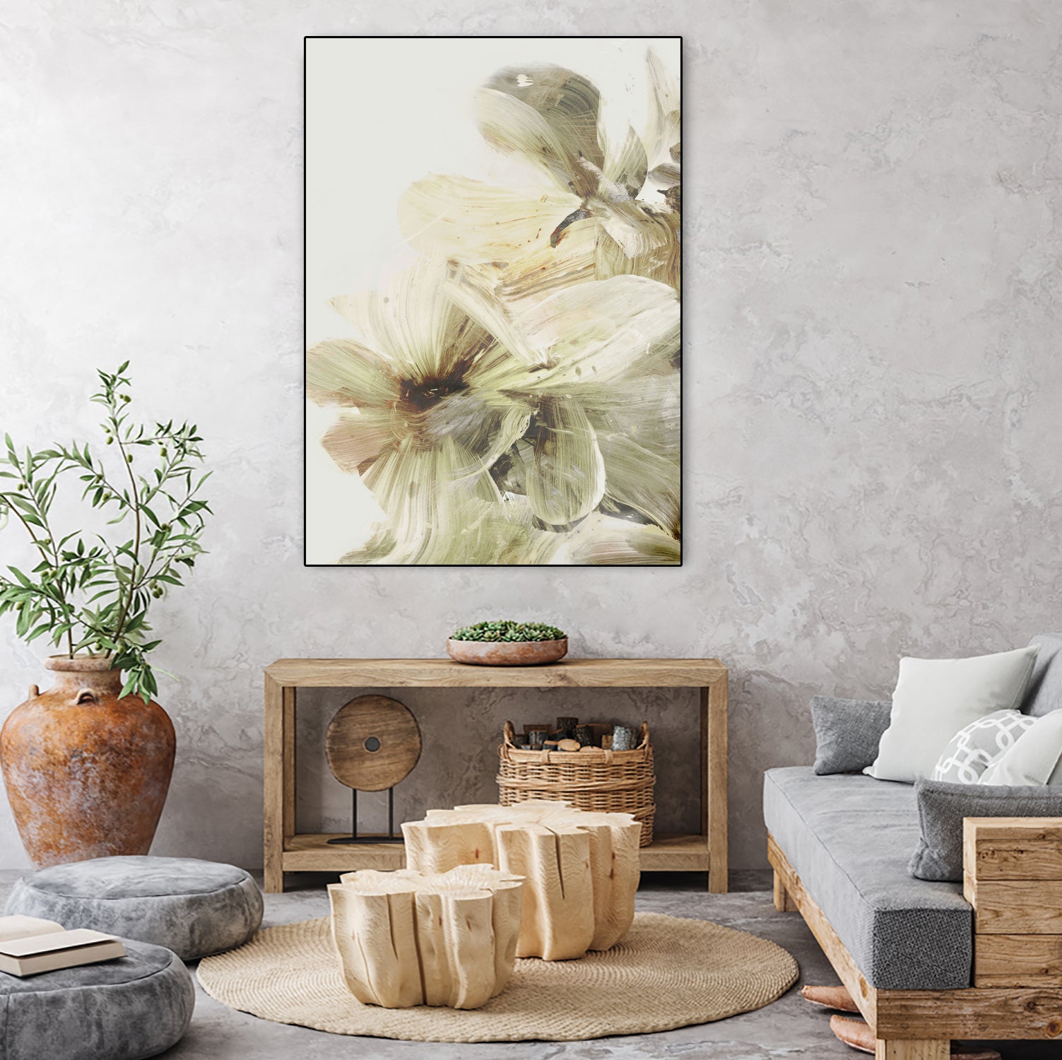 Hill Flowers 1 by Dan Hobday on GIANT ART - ananpainted  ananpainted