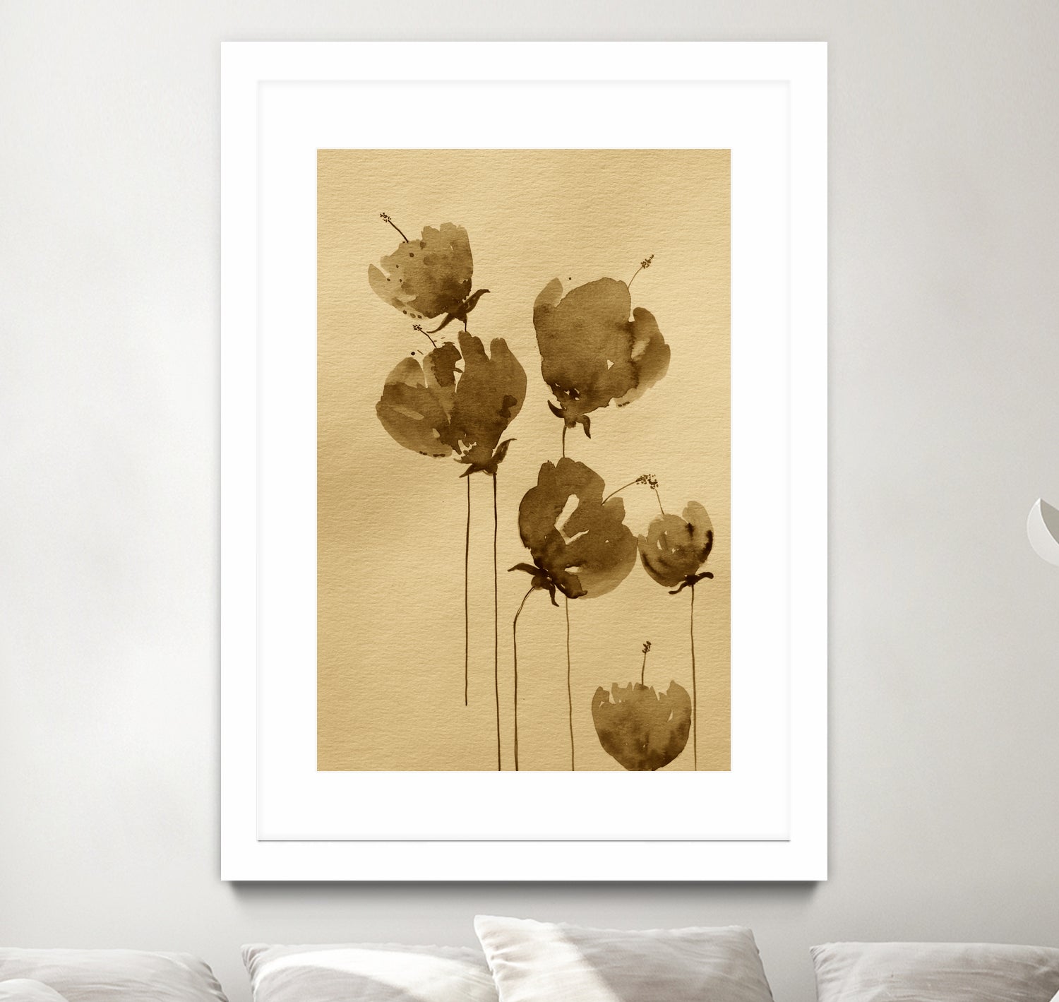 Poppies In Muted Sepia Tones - Art Print by Santhosh ch | GIANT ART