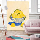 Bowl Of Vibrant Yellow Lemons by Nikita Jariwala on GIANT ART - bowl of lemons art food and drinks bowl of lemons art
