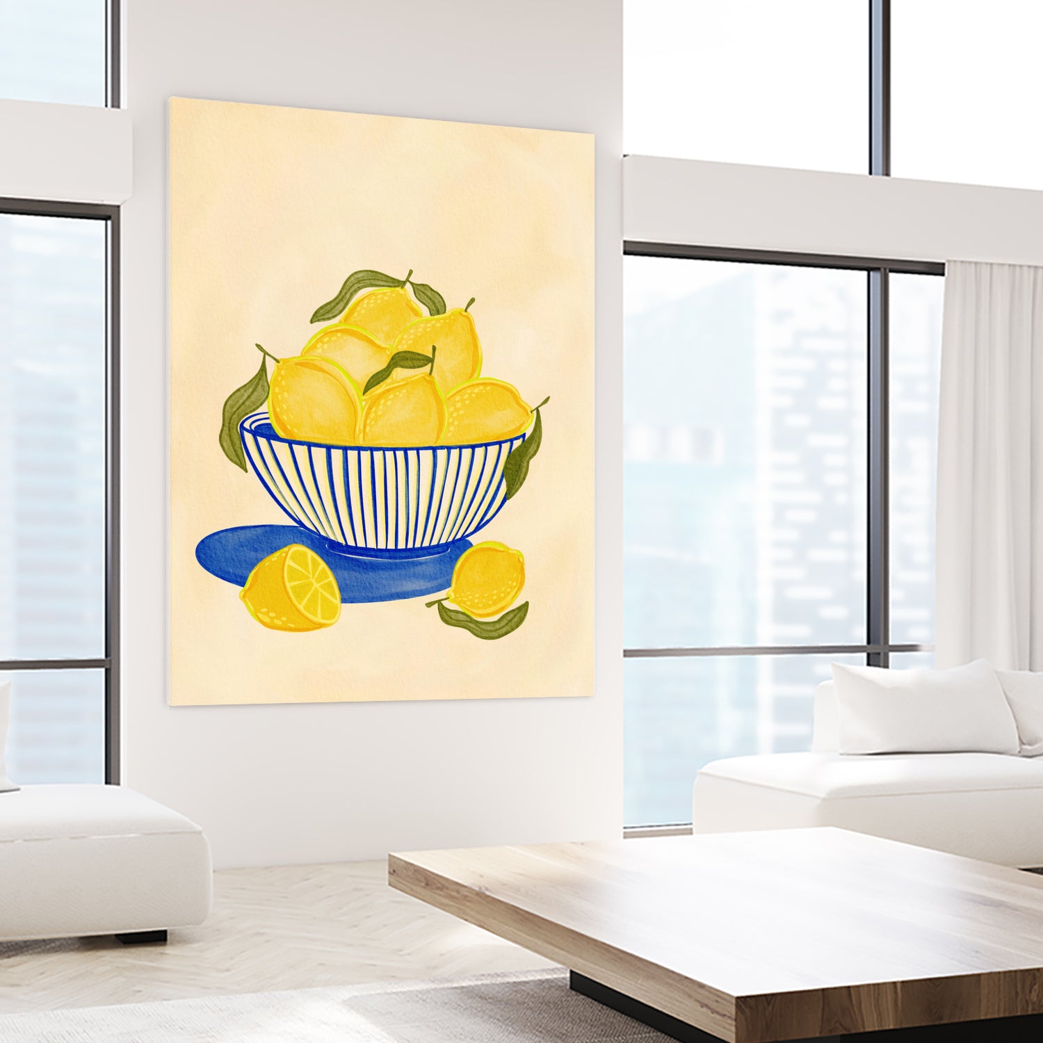 Bowl Of Vibrant Yellow Lemons by Nikita Jariwala on GIANT ART - bowl of lemons art food and drinks bowl of lemons art