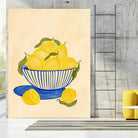 Bowl Of Vibrant Yellow Lemons by Nikita Jariwala on GIANT ART - bowl of lemons art food and drinks bowl of lemons art