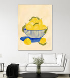 Bowl Of Vibrant Yellow Lemons by Nikita Jariwala on GIANT ART - bowl of lemons art food and drinks bowl of lemons art