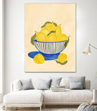 Bowl Of Vibrant Yellow Lemons by Nikita Jariwala on GIANT ART - bowl of lemons art food and drinks bowl of lemons art