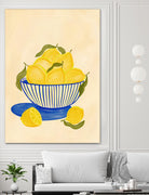 Bowl Of Vibrant Yellow Lemons by Nikita Jariwala on GIANT ART - bowl of lemons art food and drinks bowl of lemons art