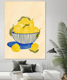 Bowl Of Vibrant Yellow Lemons by Nikita Jariwala on GIANT ART - bowl of lemons art food and drinks bowl of lemons art