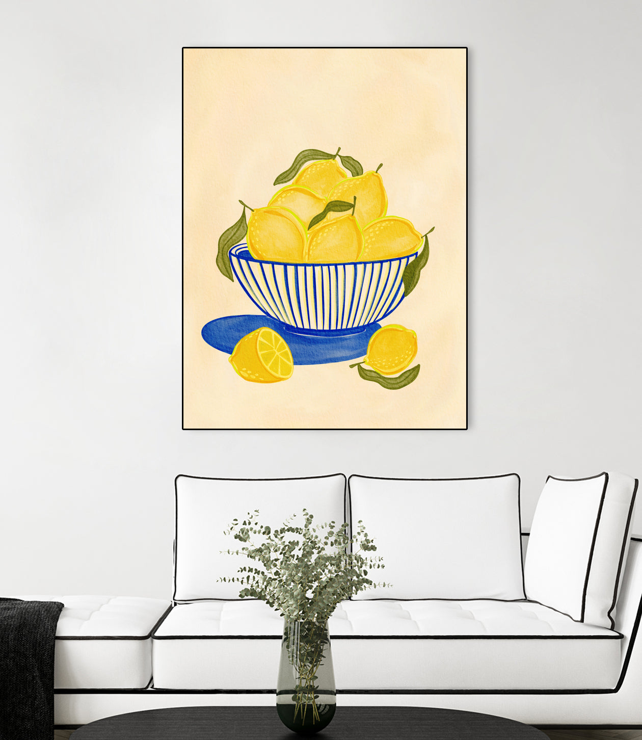 Bowl Of Vibrant Yellow Lemons by Nikita Jariwala on GIANT ART - bowl of lemons art food and drinks bowl of lemons art