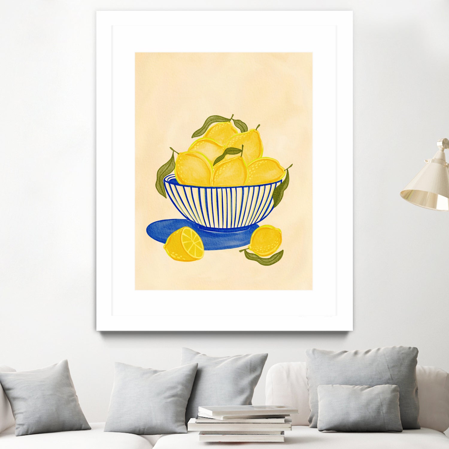 Bowl Of Vibrant Yellow Lemons by Nikita Jariwala on GIANT ART - bowl of lemons art food and drinks bowl of lemons art