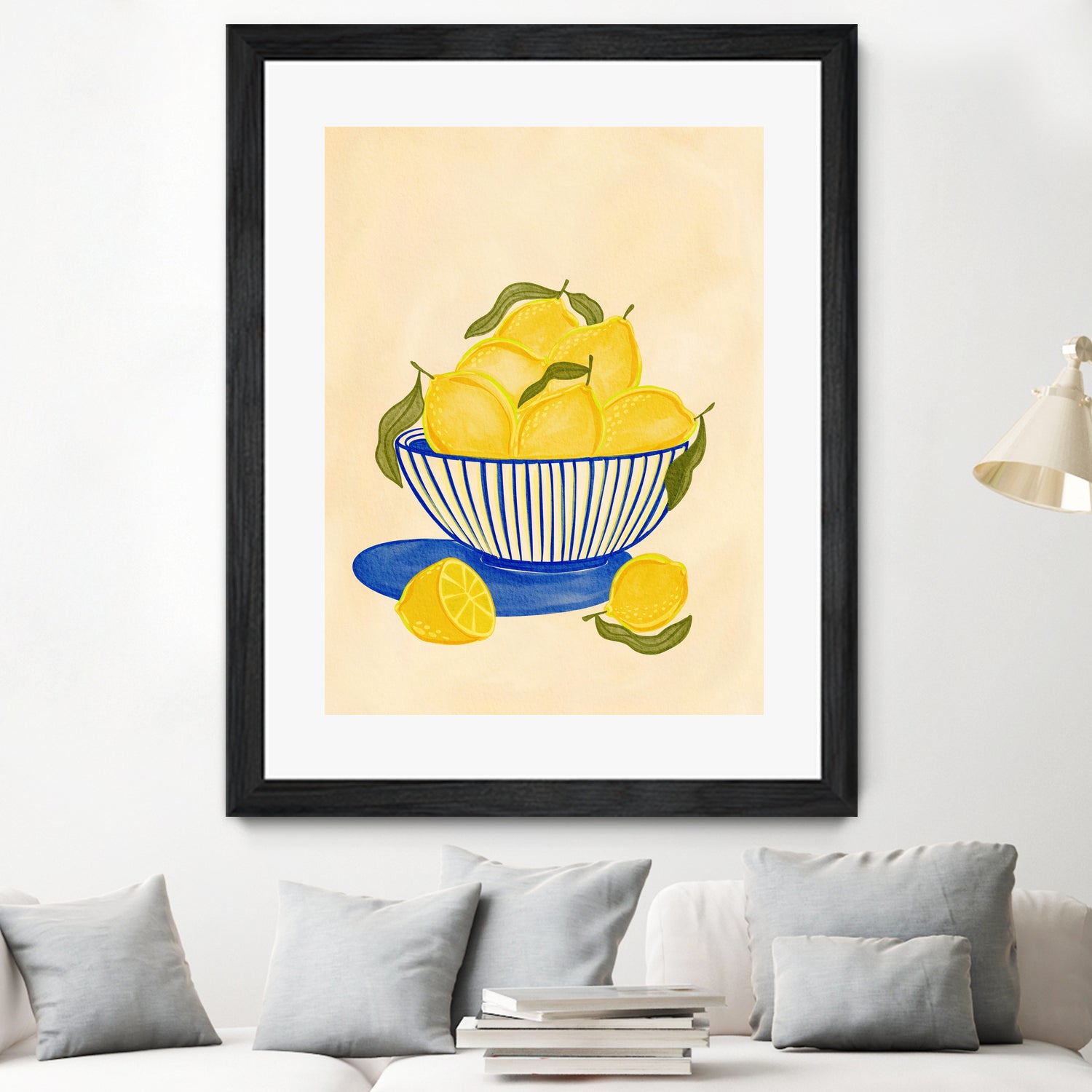 Bowl Of Vibrant Yellow Lemons by Nikita Jariwala on GIANT ART - bowl of lemons art food and drinks bowl of lemons art