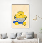 Bowl Of Vibrant Yellow Lemons by Nikita Jariwala on GIANT ART - bowl of lemons art food and drinks bowl of lemons art