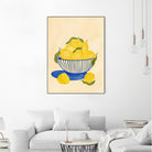 Bowl Of Vibrant Yellow Lemons by Nikita Jariwala on GIANT ART - bowl of lemons art food and drinks bowl of lemons art