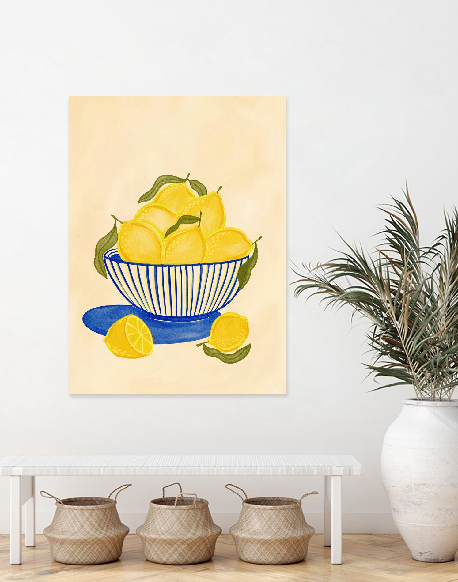 Bowl Of Vibrant Yellow Lemons by Nikita Jariwala on GIANT ART - bowl of lemons art food and drinks bowl of lemons art