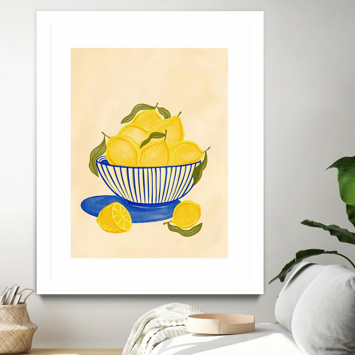 Bowl Of Vibrant Yellow Lemons by Nikita Jariwala on GIANT ART - bowl of lemons art food and drinks bowl of lemons art