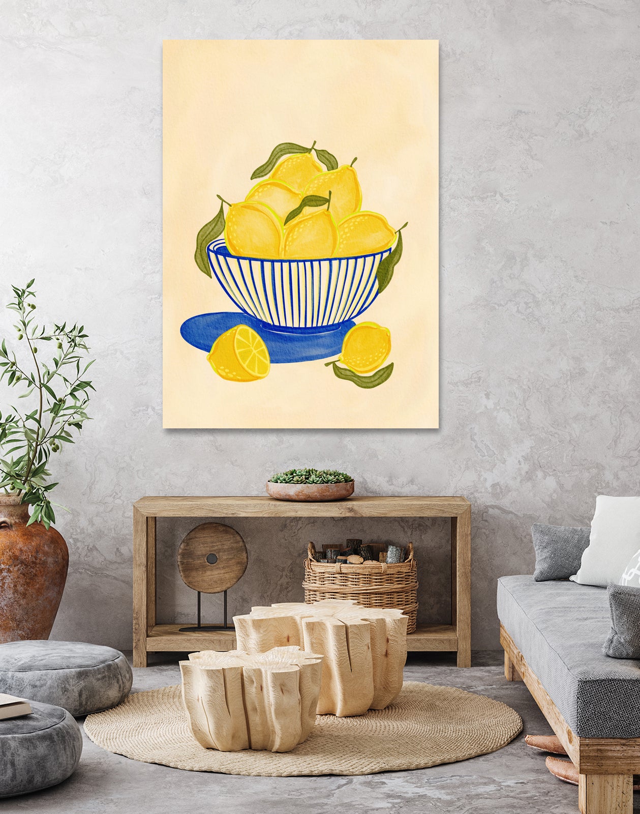 Bowl Of Vibrant Yellow Lemons by Nikita Jariwala on GIANT ART - bowl of lemons art food and drinks bowl of lemons art