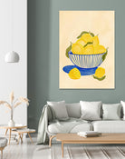 Bowl Of Vibrant Yellow Lemons by Nikita Jariwala on GIANT ART - bowl of lemons art food and drinks bowl of lemons art