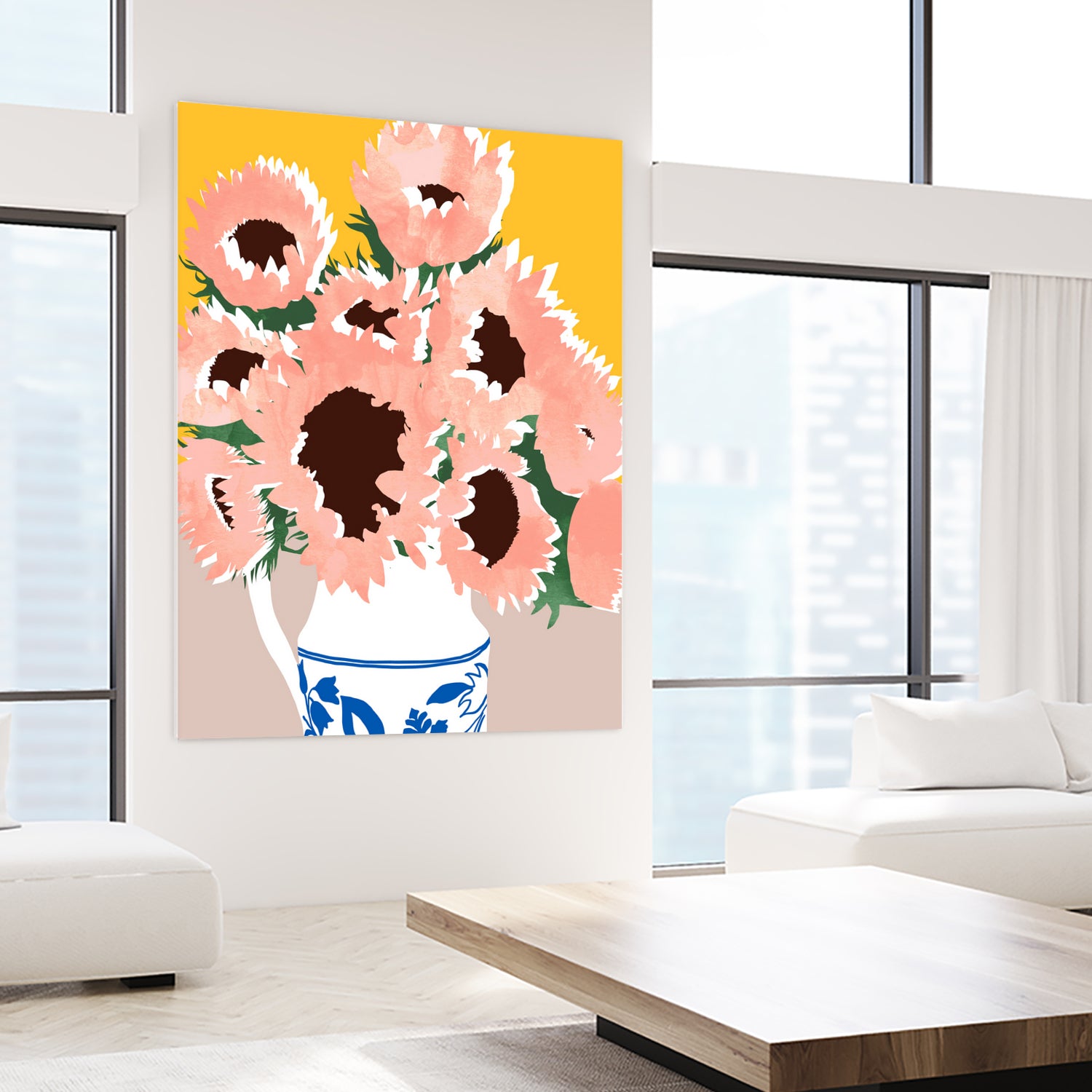 Sunshine On a Cloudy Day by Uma Gokhale on GIANT ART - floral art flowers and plants floral art