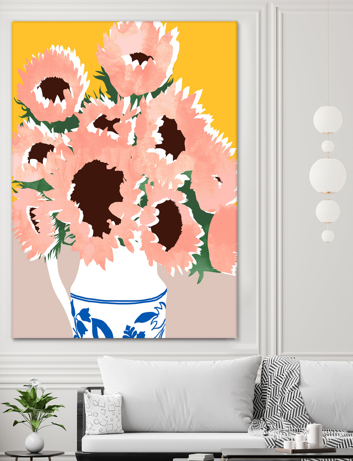 Sunshine On a Cloudy Day by Uma Gokhale on GIANT ART - floral art flowers and plants floral art