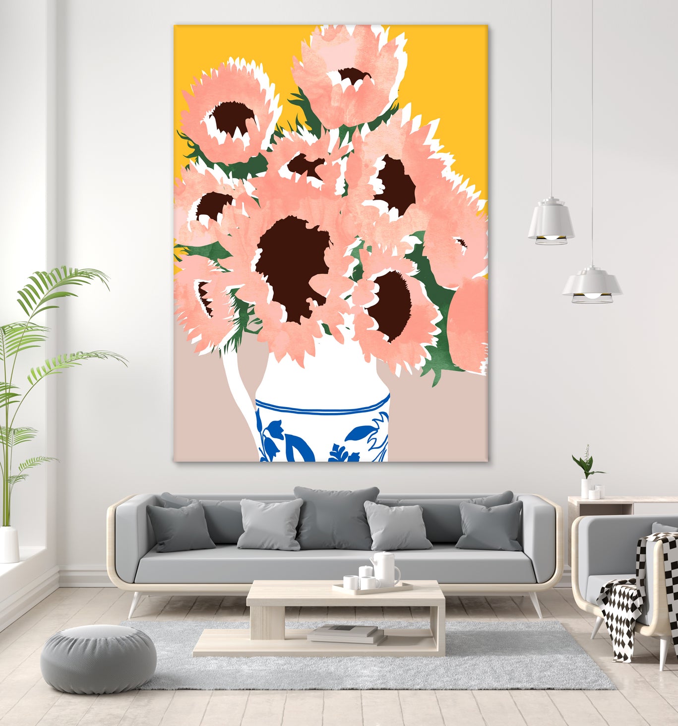 Sunshine On a Cloudy Day by Uma Gokhale on GIANT ART - floral art flowers and plants floral art