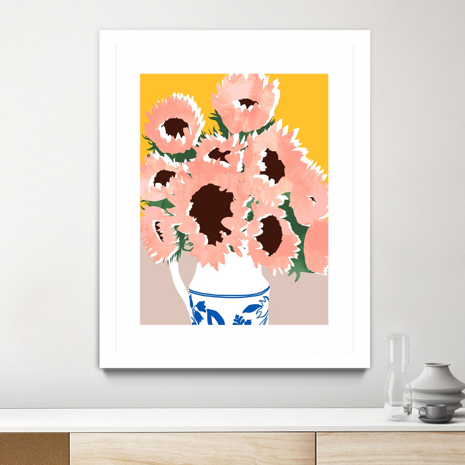 Sunshine On a Cloudy Day by Uma Gokhale on GIANT ART - floral art flowers and plants floral art