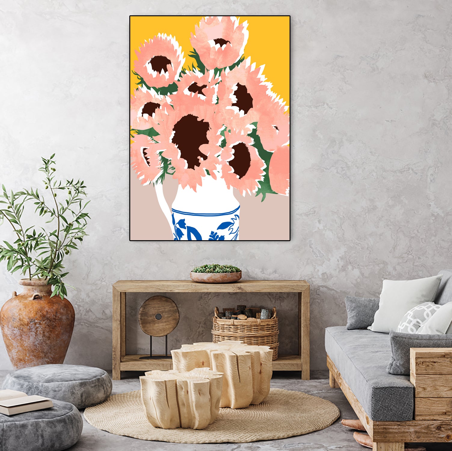 Sunshine On a Cloudy Day by Uma Gokhale on GIANT ART - floral art flowers and plants floral art