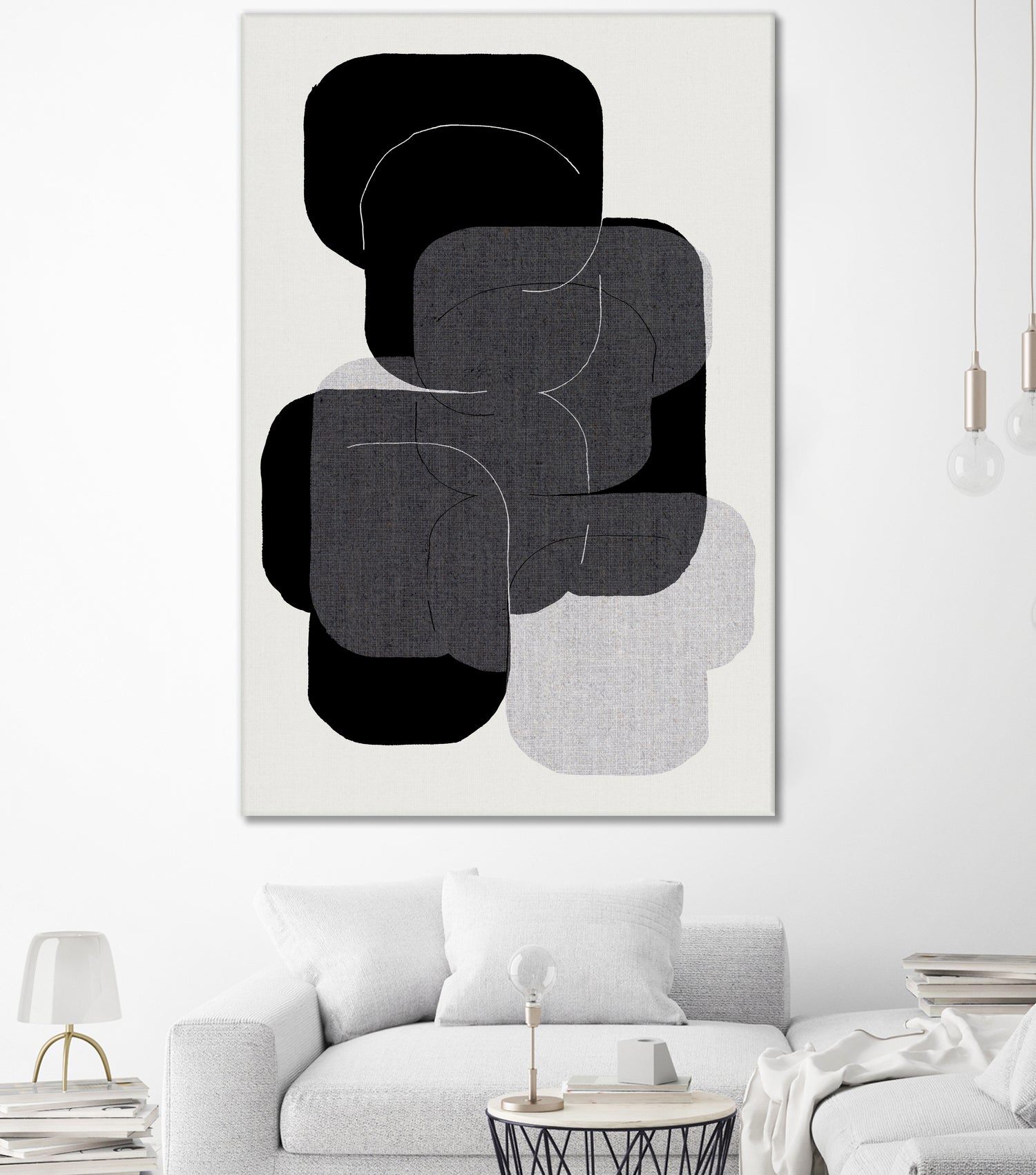 Abstract Forms in Black by cartissi on GIANT ART - abstract grey