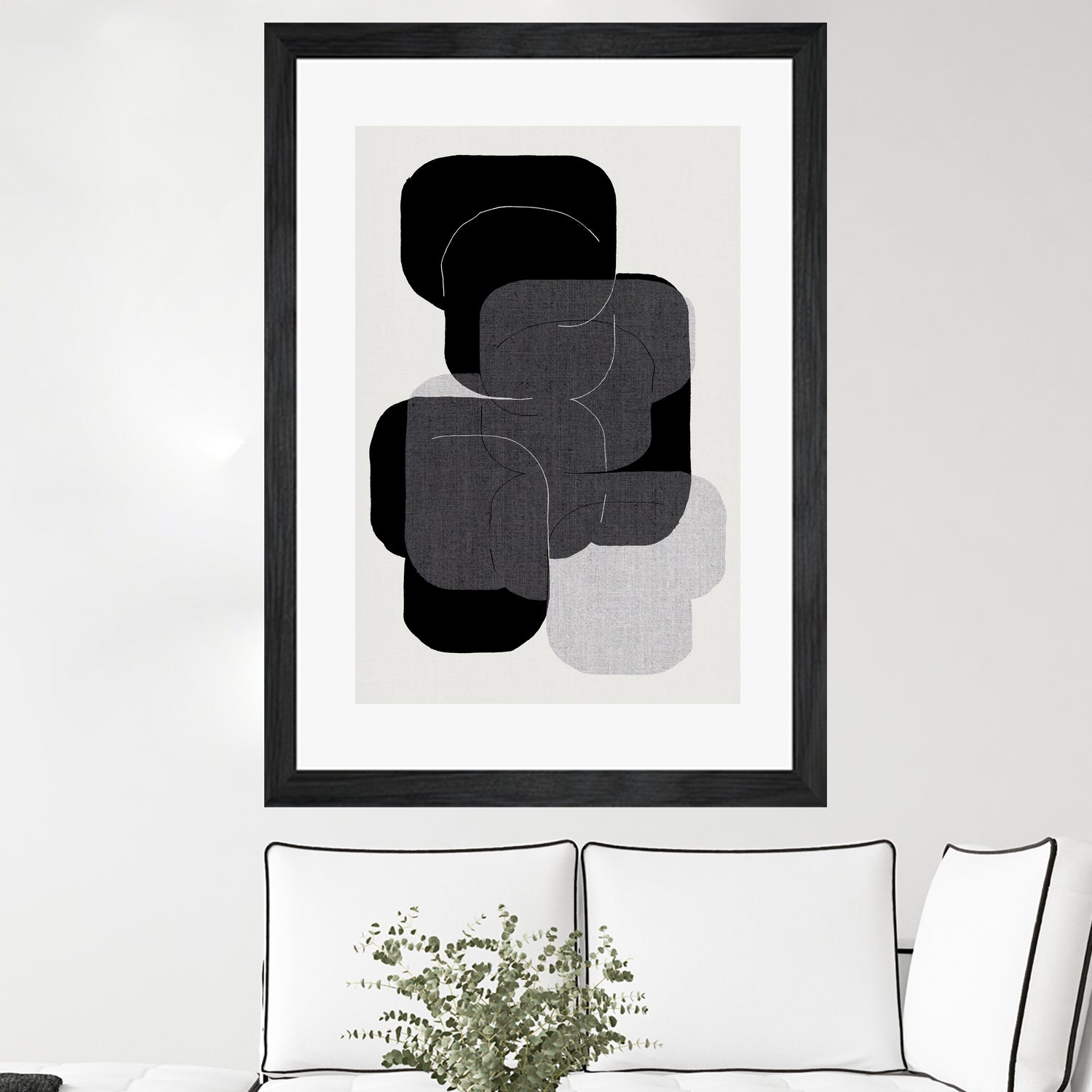 Abstract Forms in Black by cartissi on GIANT ART - abstract grey