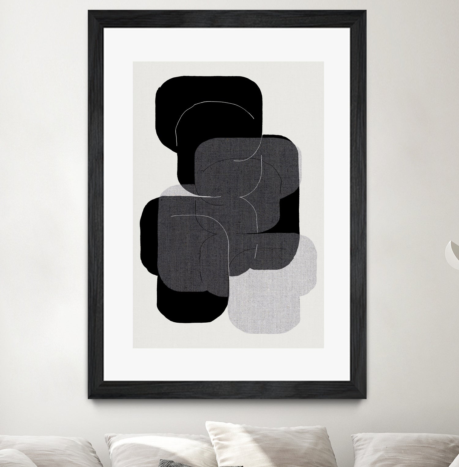 Abstract Forms in Black by cartissi on GIANT ART - abstract grey