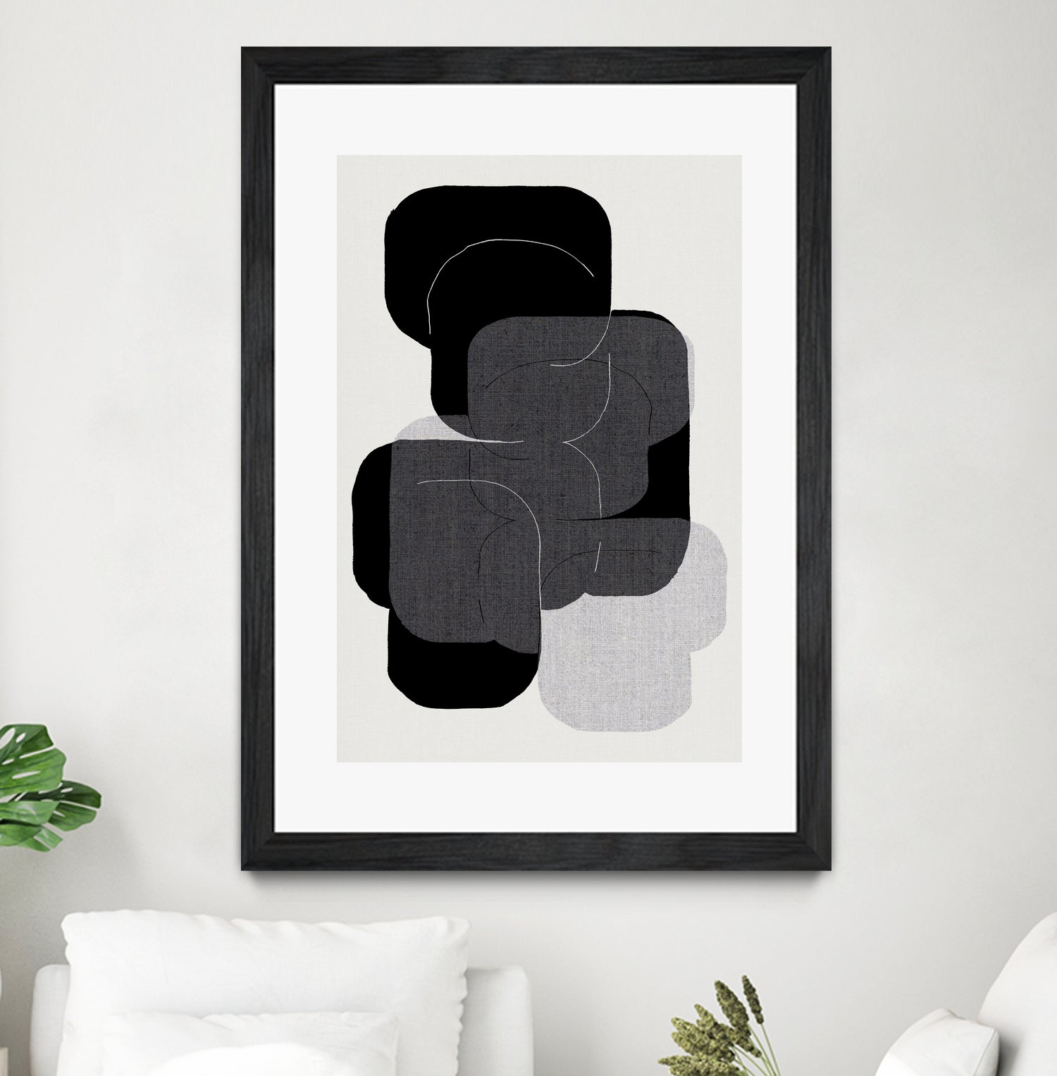 Abstract Forms in Black by cartissi on GIANT ART - abstract grey