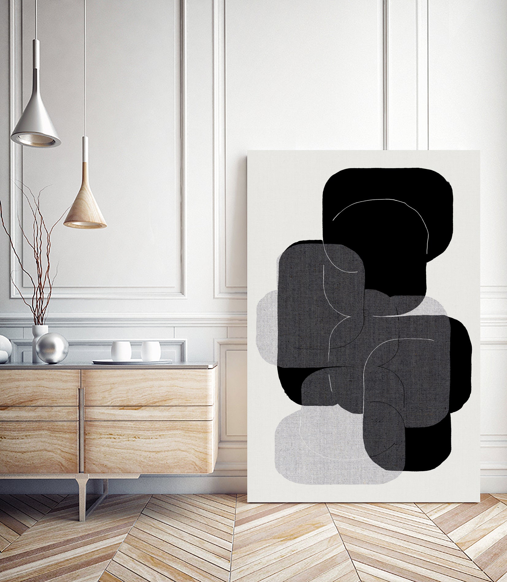 Monochrome Layers by cartissi on GIANT ART - abstract abstract art