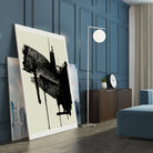 Abstract Brushstrokes in Black and Cream by cartissi on GIANT ART - abstract art abstract abstract art